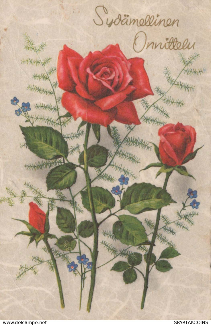 FLOWERS Vintage Postcard CPA #PKE620.GB