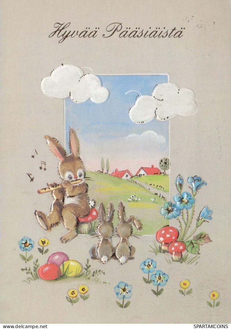 EASTER RABBIT Vintage Postcard CPSM #PBO546.GB - Pâques