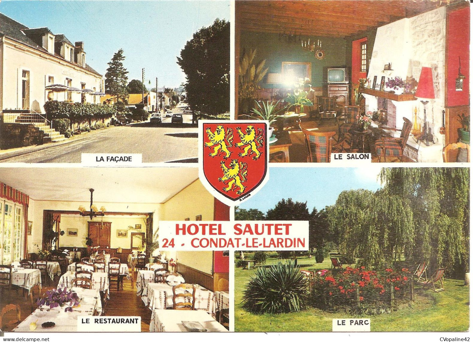 CONDAT-LE-LARDIN (24) Hôtel SAUTET - Carte Multivues  CPSM GF - Autres & Non Classés