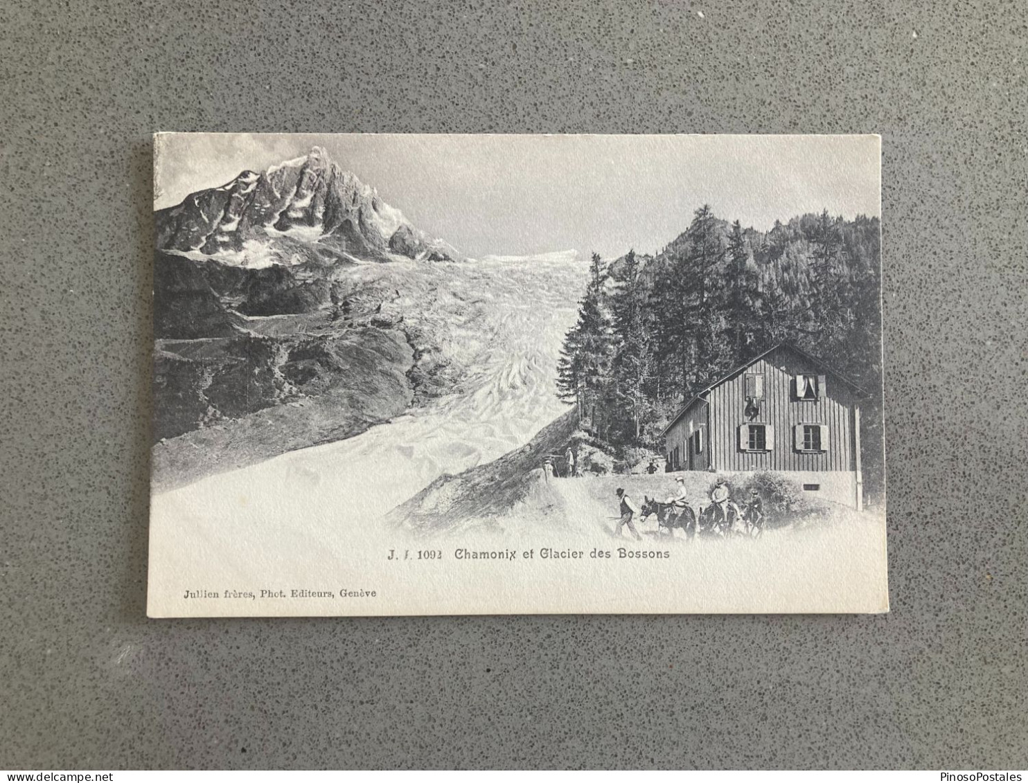 Chamonix Et Glacier Des Bossons Carte Postale Postcard - Chamonix-Mont-Blanc