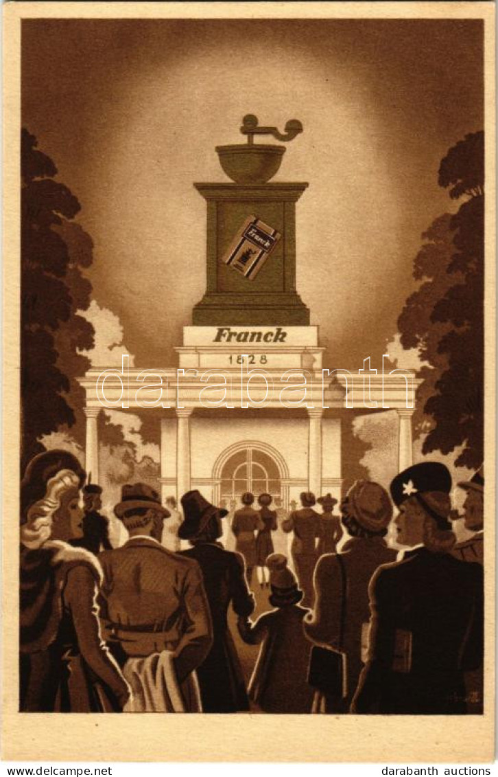 ** T2 Franck Kávé Pavilonja Az 1941. évi Budapesti Nemzetközi Vásáron, Reklámlap. Klösz / Hungarian Coffee Advertisement - Unclassified