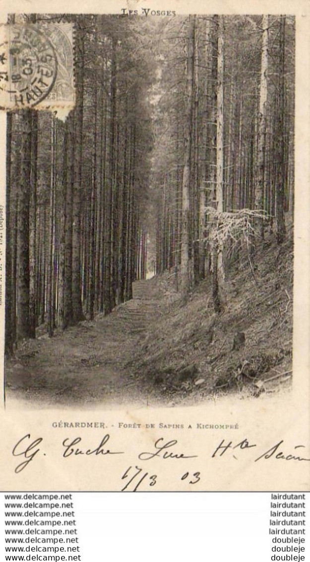 D88  GERARDMER  For?t De Sapins ? Kichompr?  ..... - Gerardmer