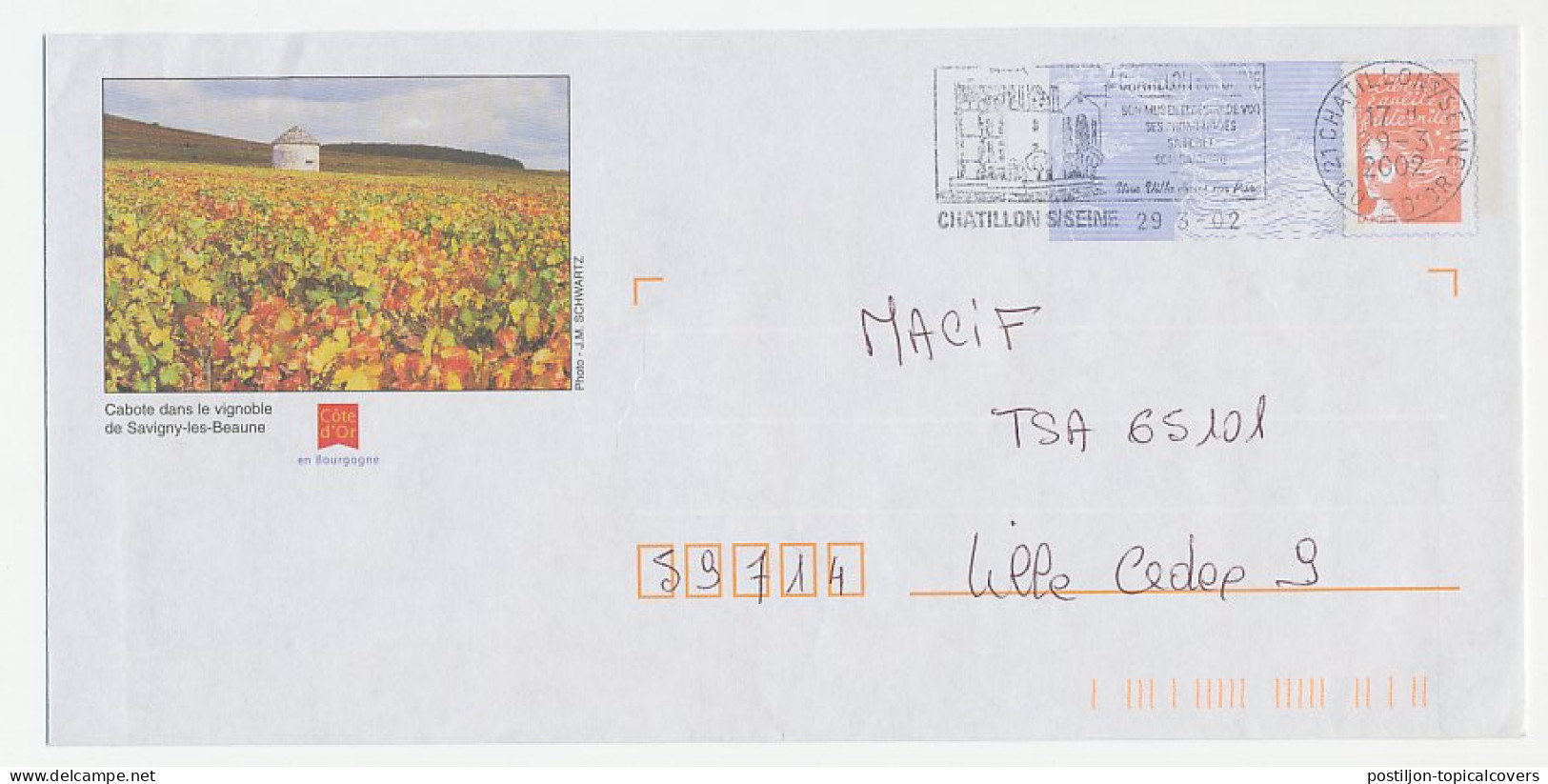 Postal Stationery / PAP France 2002 Vineyard - Wine - Wijn & Sterke Drank