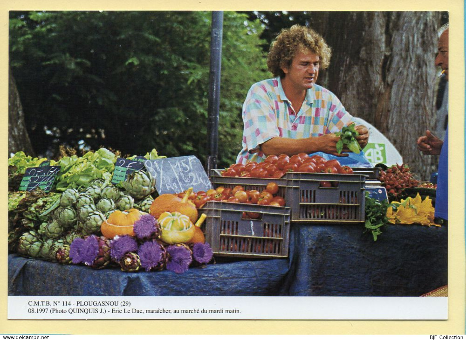 Eric LE DUC Maraîcher Au Marché Du Mardi Matin / PLOUGASNOU (29) (QUINQUIS J.) C.M.T.B. N° 114 / 400 Ex (CARTOUEST) - Street Merchants