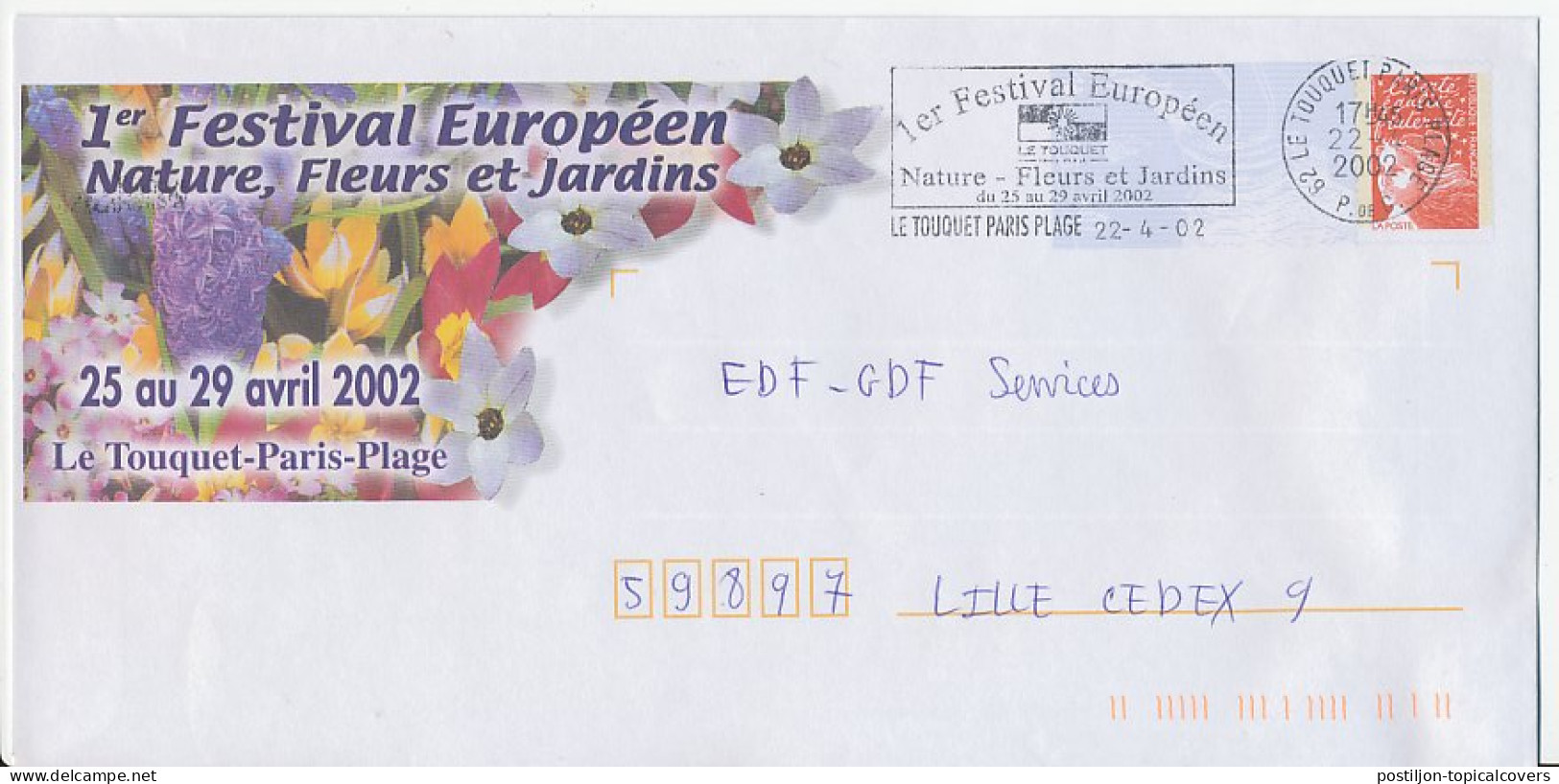 Postal Stationery / PAP France 2002 European Flower Festival - Sonstige & Ohne Zuordnung