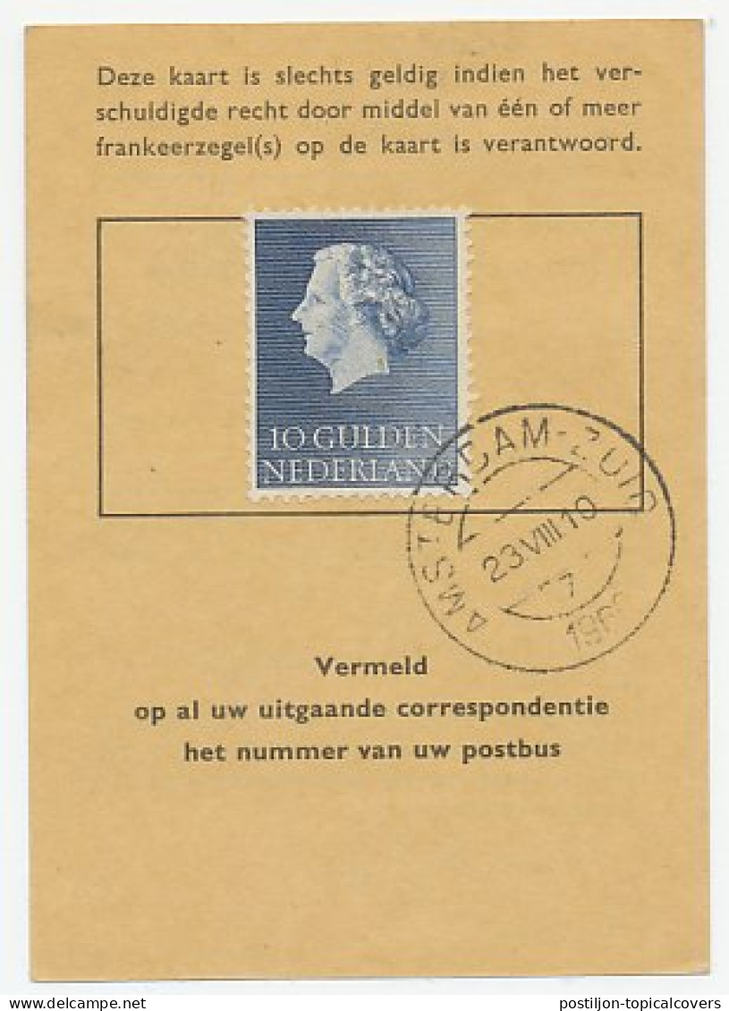 Em. Juliana Postbuskaartje Amsterdam 1960 - Zonder Classificatie