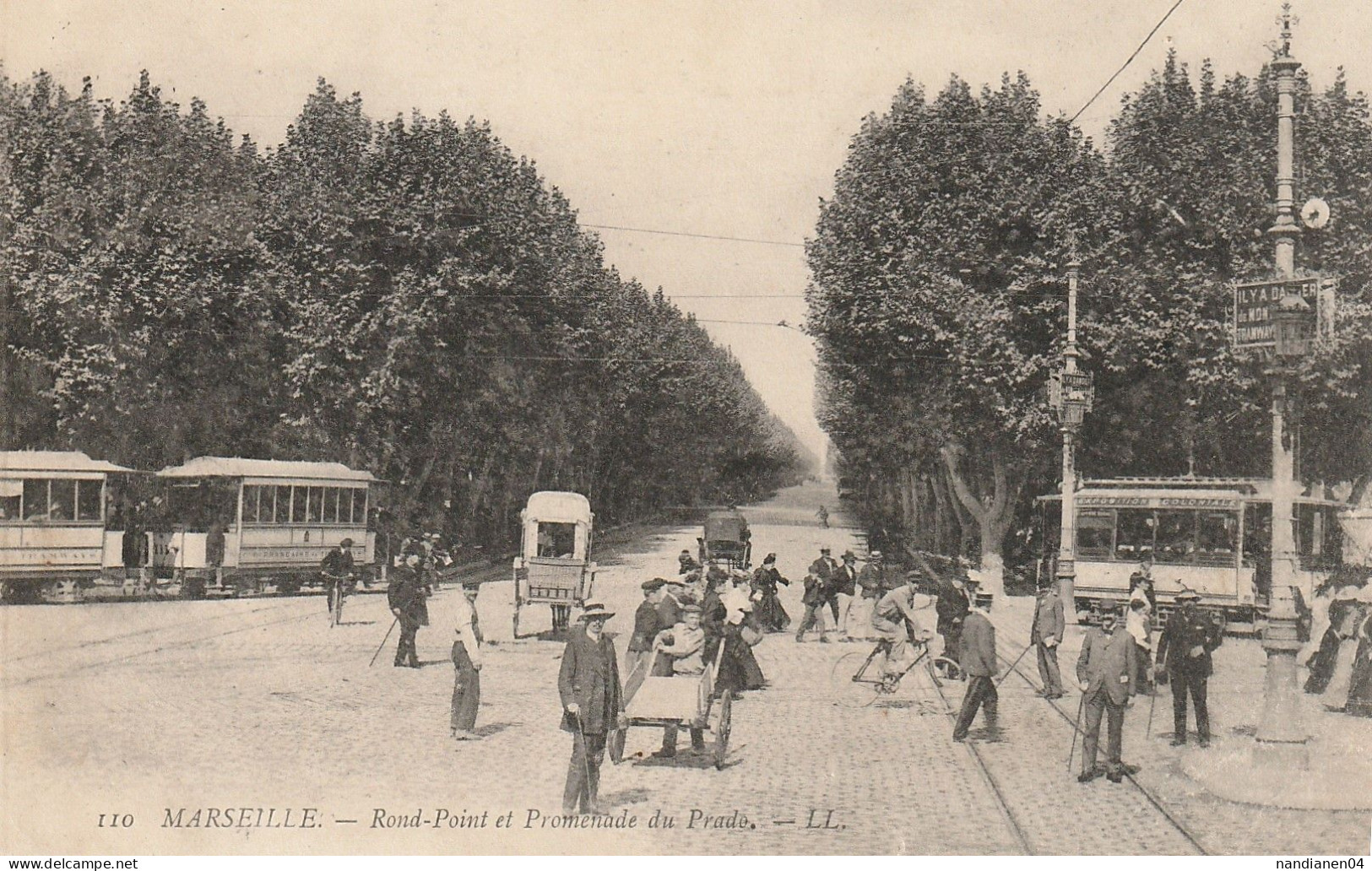 CPA - 13 - Marseille - Rond Point Du Prado  - L.L.;  N°110 - Castellane, Prado, Menpenti, Rouet