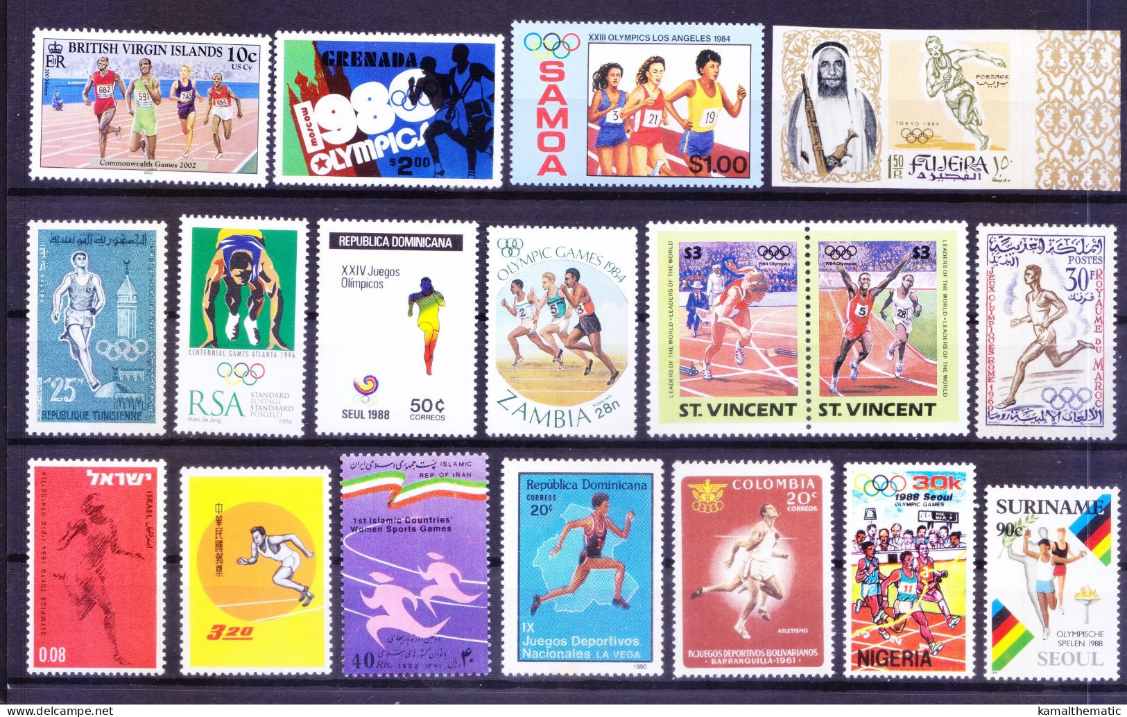 Sports - Athletics Track & Field Events Running  33 Different MNH Stamps Rare Collection, Lot - Leichtathletik