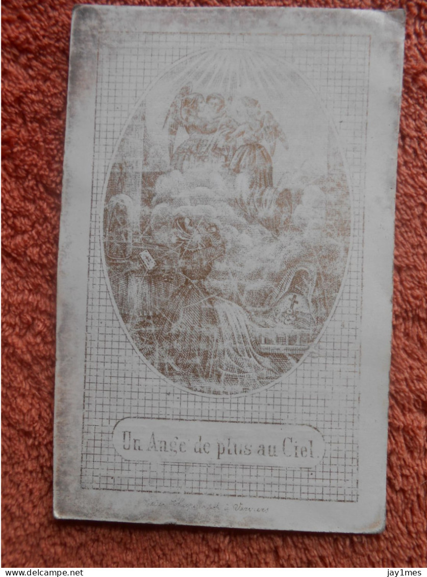 Faire-part Décés à La Mémoire De Nos Chéris Bébé De 7 Mois En 1873 Et Bébé De 9 Mois En 1869 Aubel - Todesanzeige