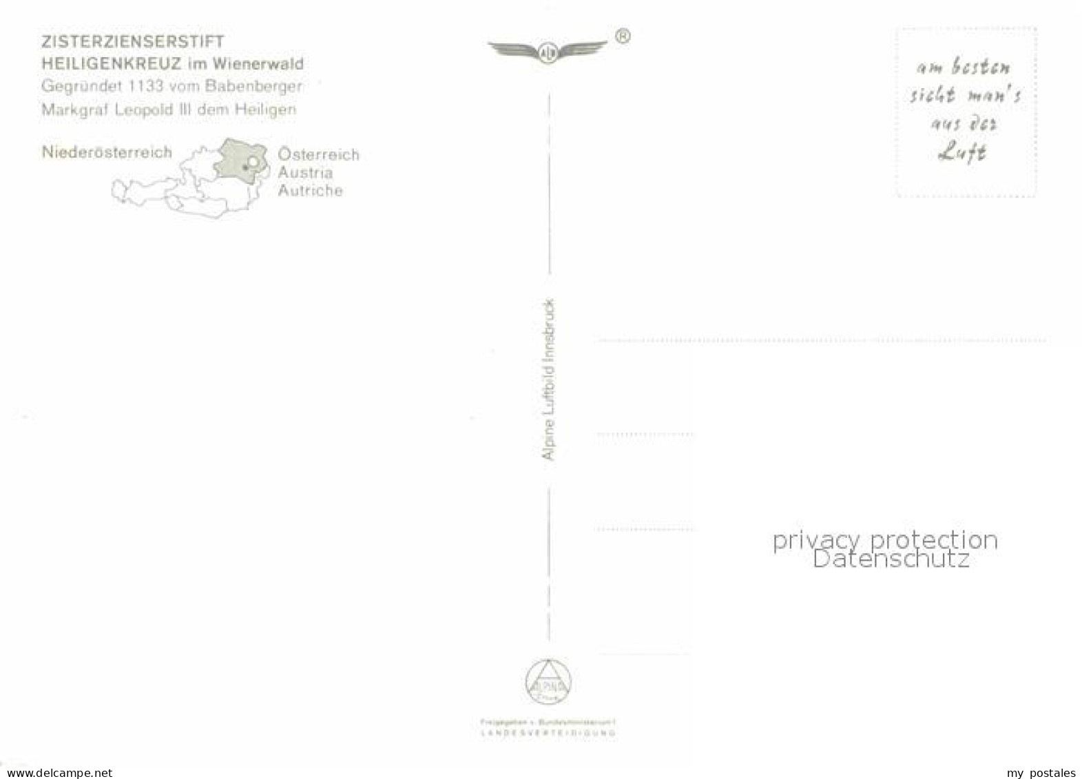 72708003 Heiligenkreuz Niederoesterreich Zisterzienserstift Fliegeraufnahme  Hei - Autres & Non Classés