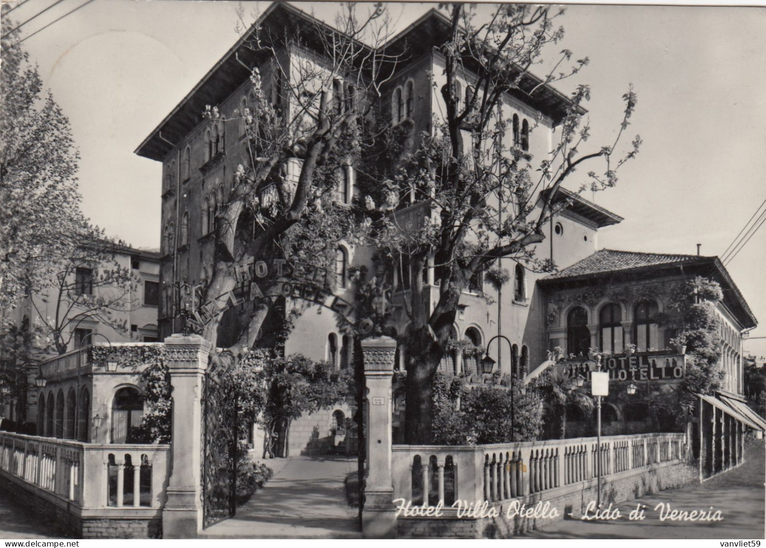 VENEZIA-LIDO-HOTEL =VILLA OTELLO=- CARTOLINA VERA FOTOGRAFIA  VIAGGIATA IL 20-8-1959 - Venezia (Venice)