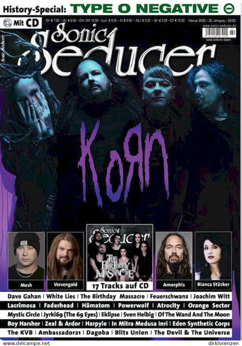 Sonic Seducer Magazine Germany 2022-02 Korn Dave Gahan Amorphis Lacrimosa White Lies  - Ohne Zuordnung