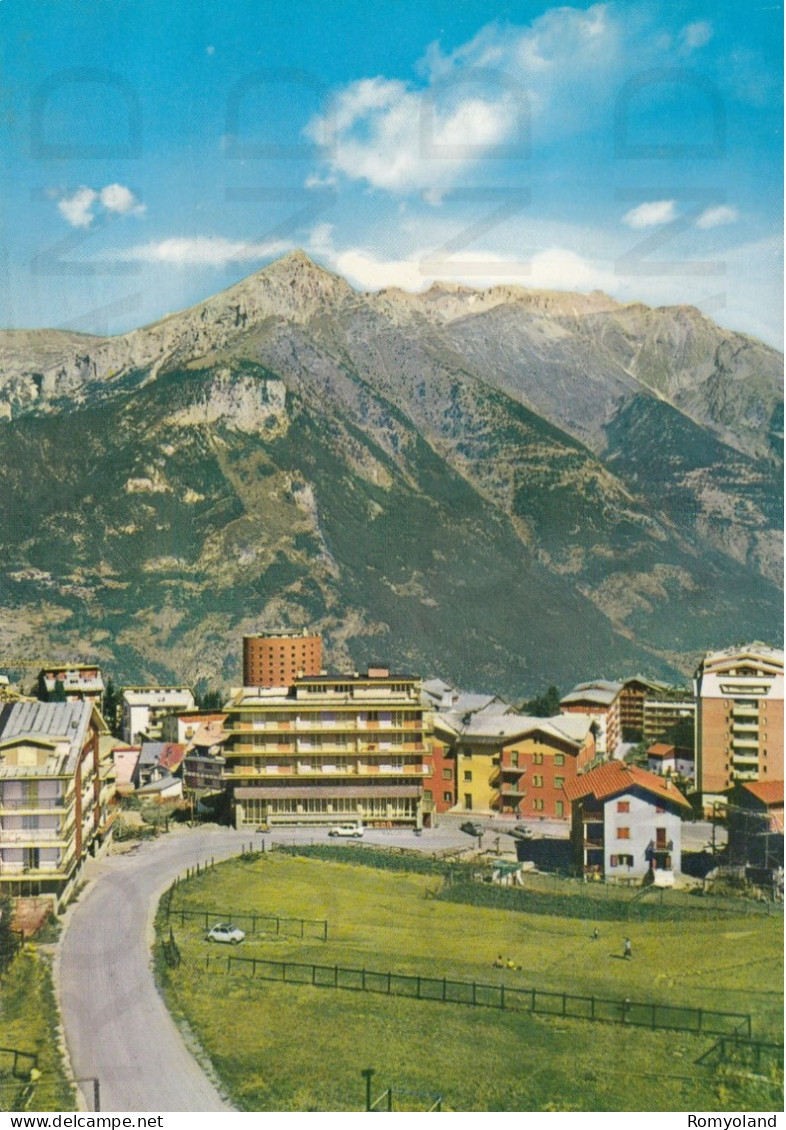 CARTOLINA  C14 SAUZE D'OULX M1509,TORINO,PIEMONTE-PANORAMA PARZIALE E MONTE CHABERTON-VACANZA,VIAGGIATA 1968 - Altri & Non Classificati