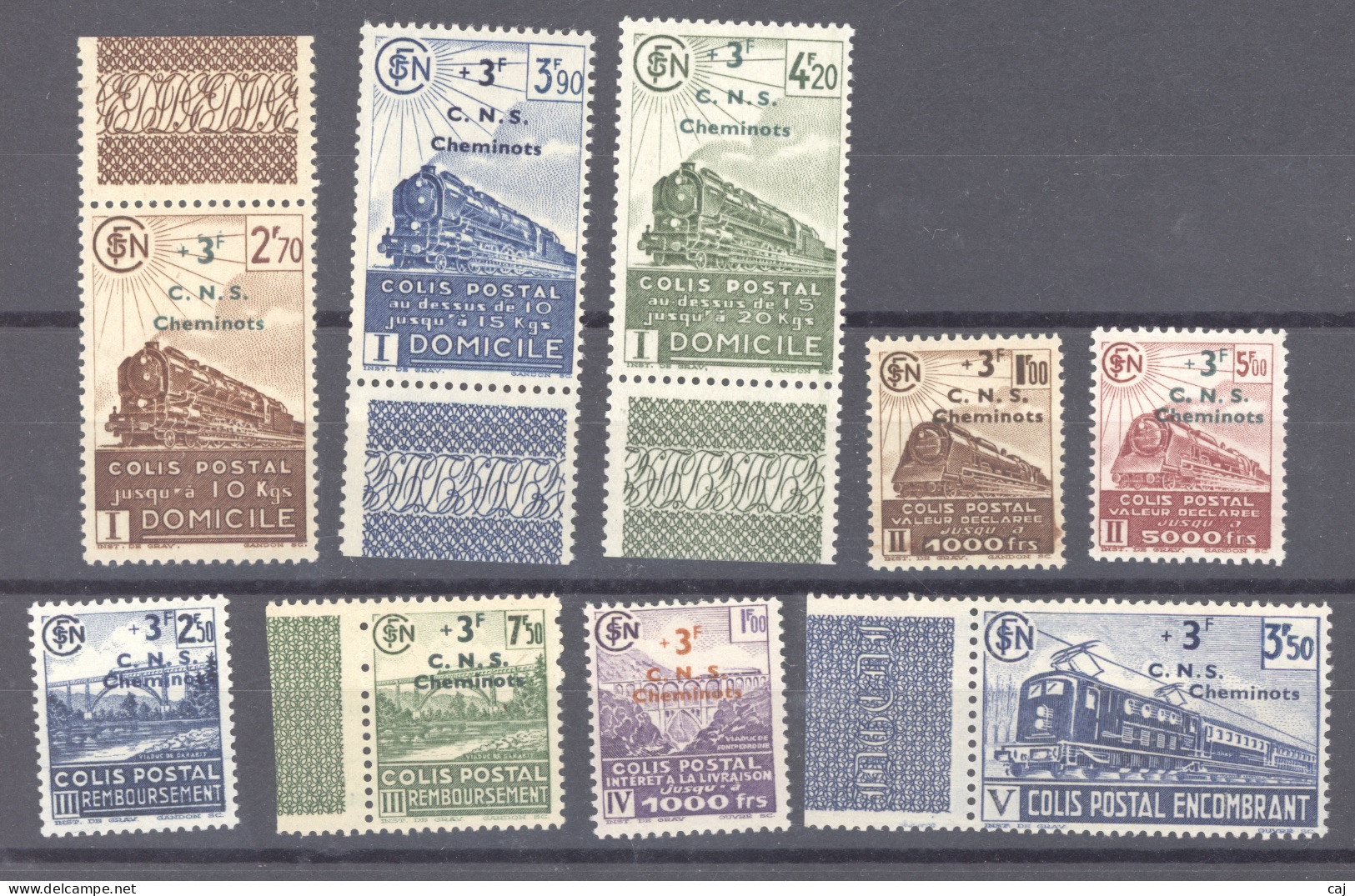 France  -  Colis Postaux  :  Yv 191-99  ** - Mint/Hinged