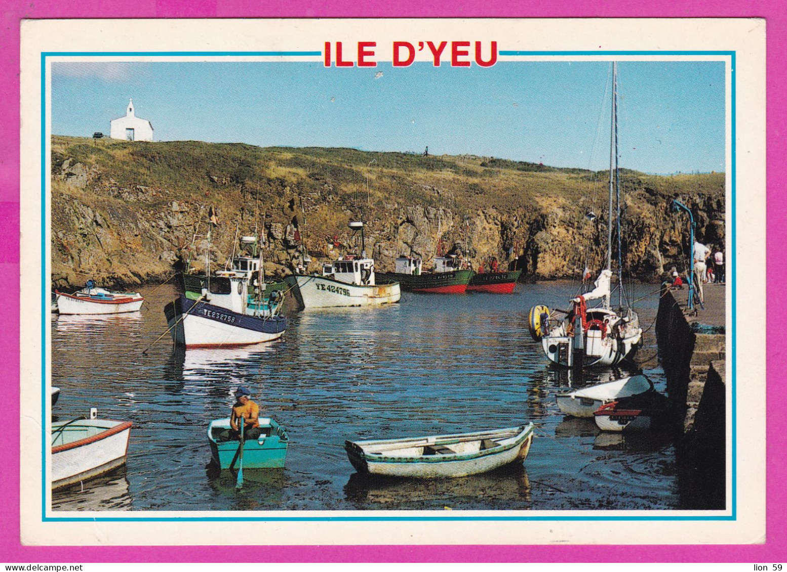 294127 / France - Île D'Yeu Island (Vendee 85) Le Port De La Meule Ship Boat PC 1990 USED 2.30 Fr. Marianne De Briat - Covers & Documents
