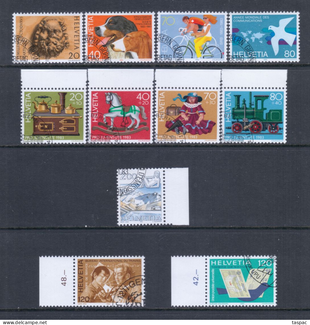 Switzerland 1983 Complete Year Set - Used (CTO) - 25 Stamps (please See Description) - Oblitérés