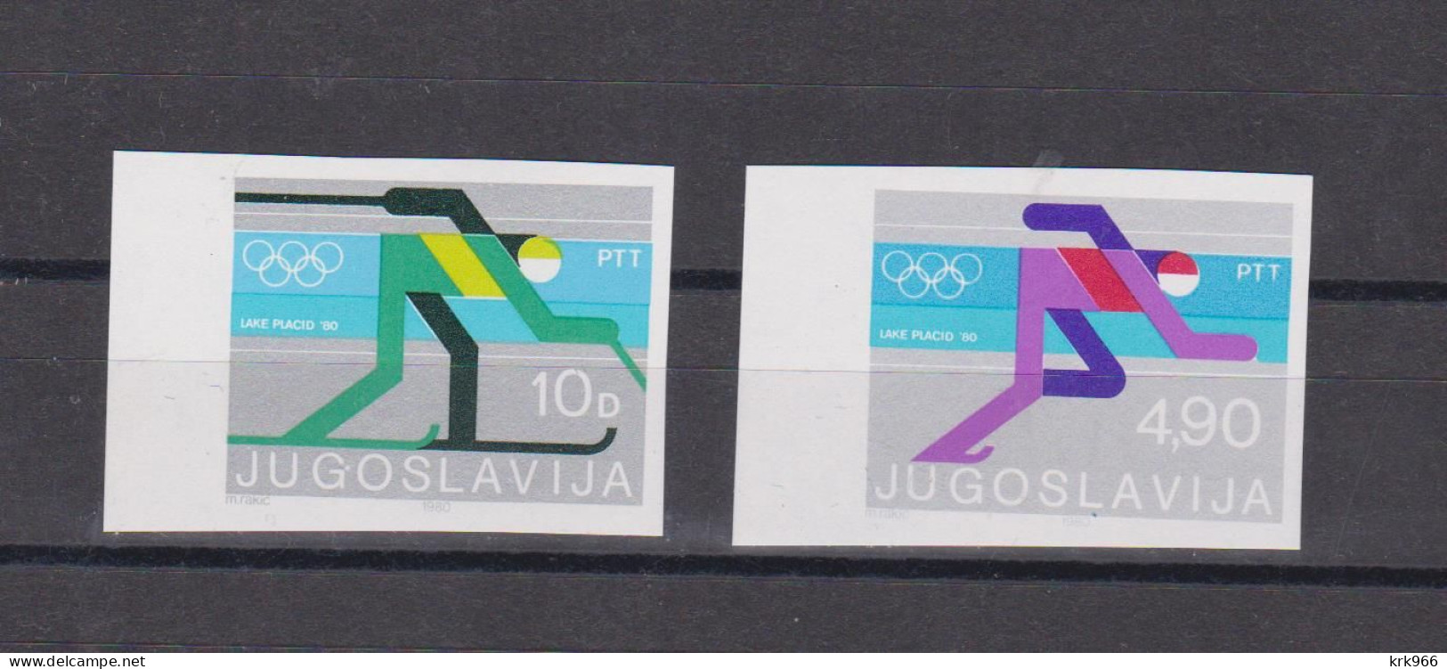 YUGOSLAVIA,1980 OLYMPIC GAMES  Imperforated Set MNH - Unused Stamps