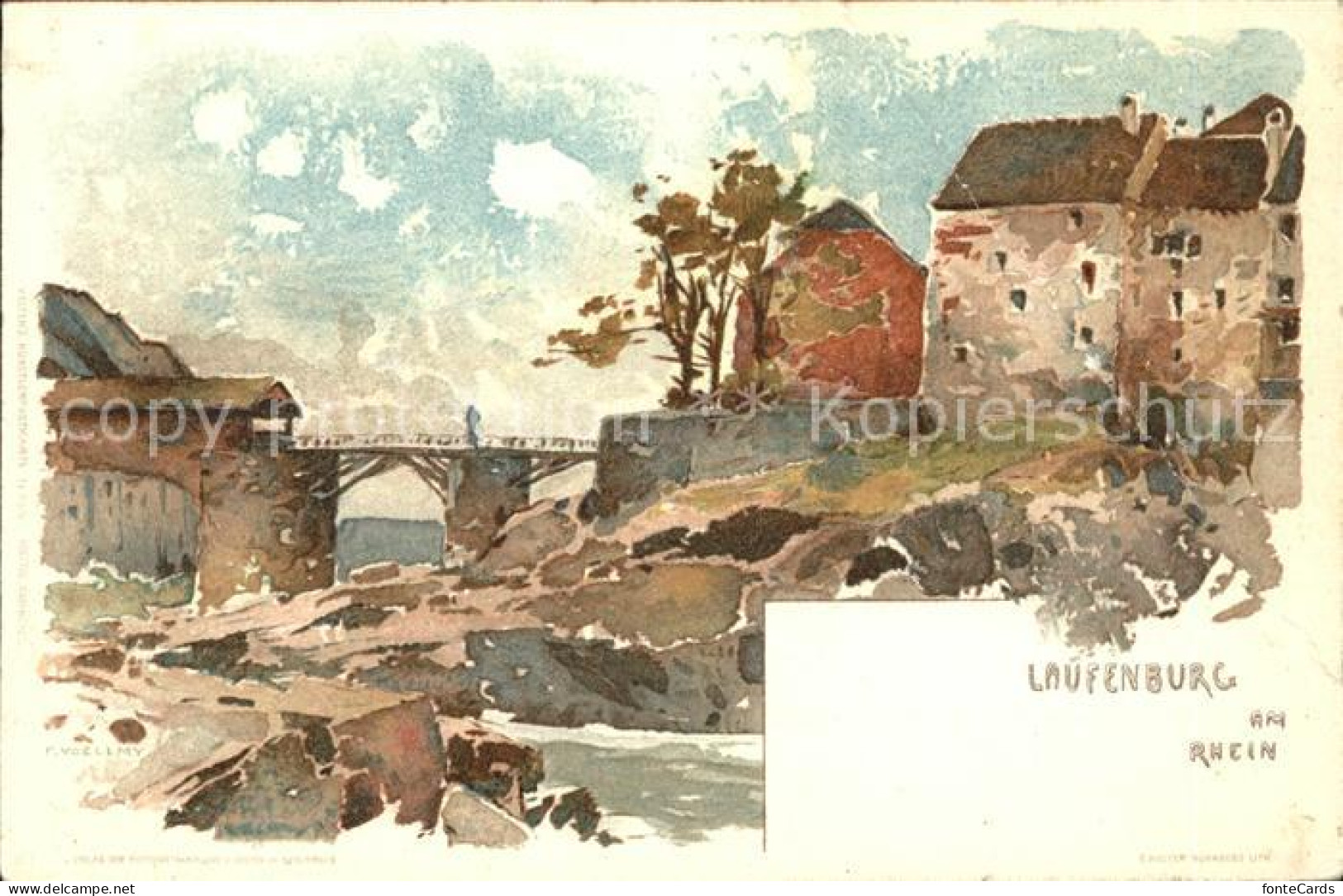 11853447 Laufenburg AG Am Rhein Kuenstlerkarte Laufenburg AG - Altri & Non Classificati