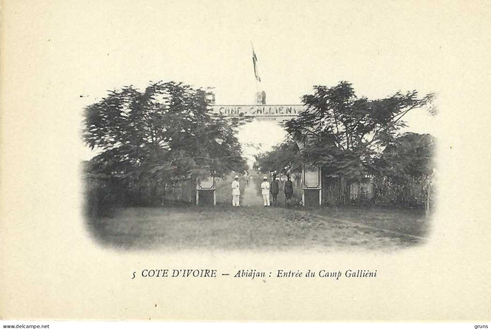 Cote D'Ivoire Abidjan Entrée Du Camp Galliéni, Rare - Ivory Coast