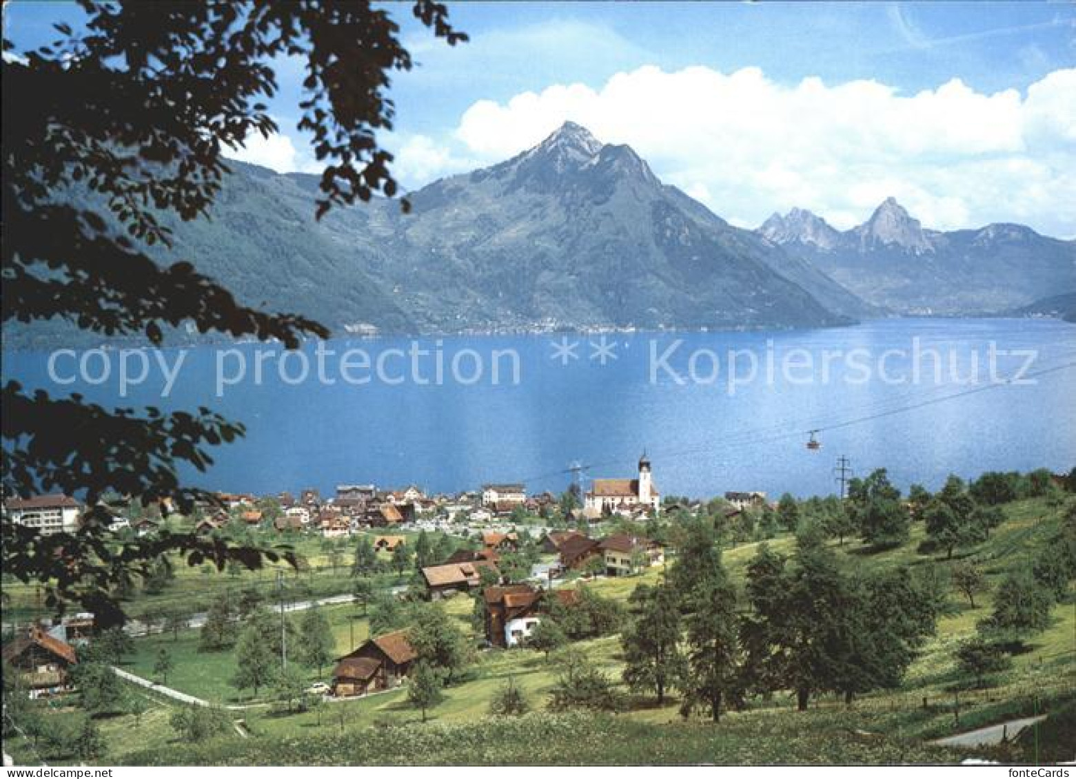 11851736 Beckenried Luftseilbahn Kleewenalp Blick Gegen Gersau Brunnen  Beckenri - Altri & Non Classificati