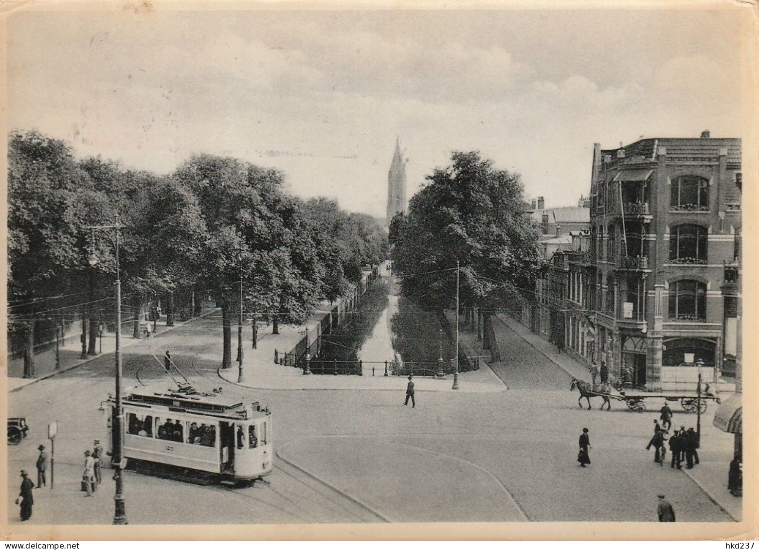 Den Haag Piet Heinplein Levendig Tram Paard+wagen # 1946    3548 - Den Haag ('s-Gravenhage)