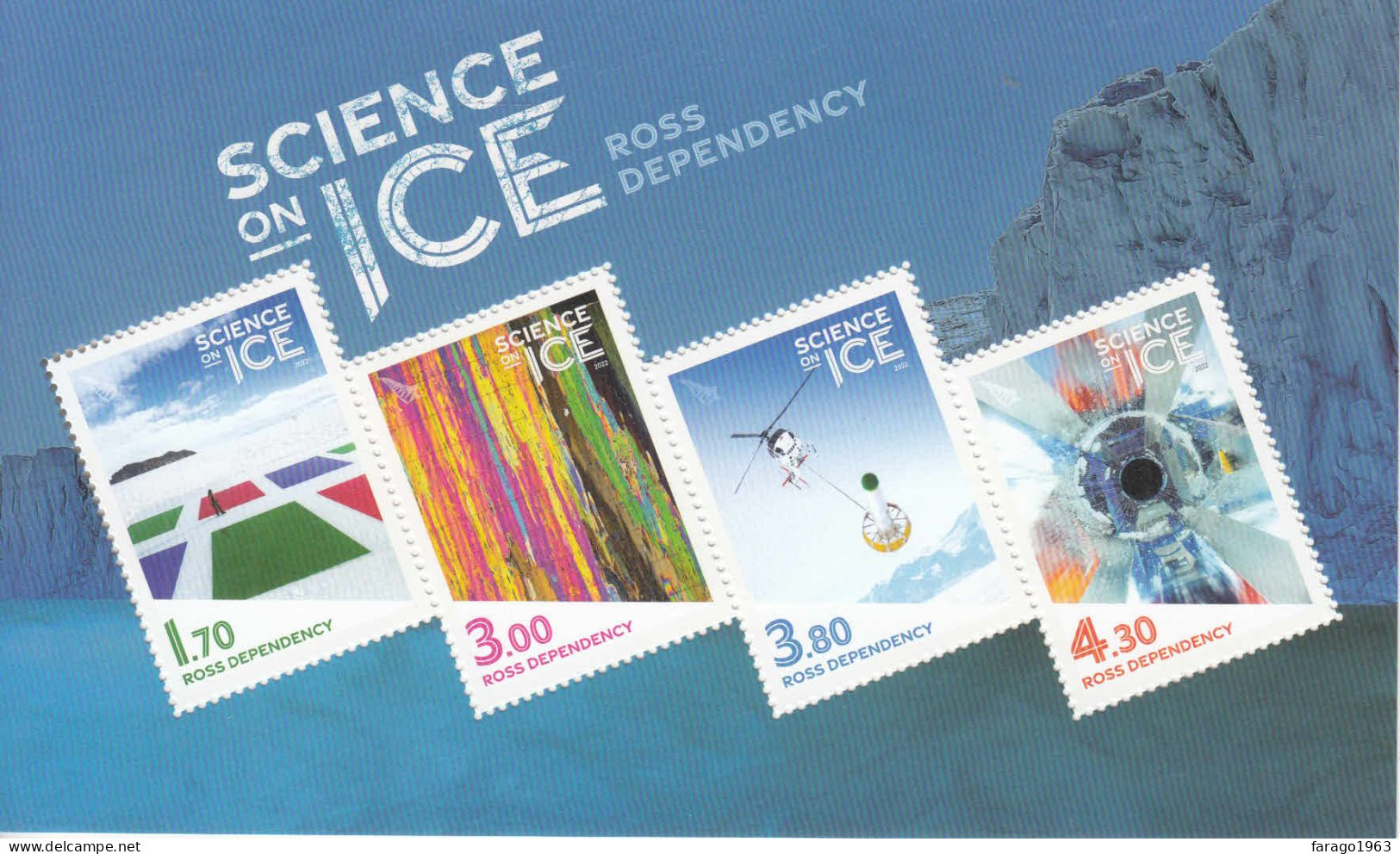 2022 Ross Dependency Science On Ice Helicopters Souvenir Sheet MNH @ BELOW FACE VALUE - Neufs