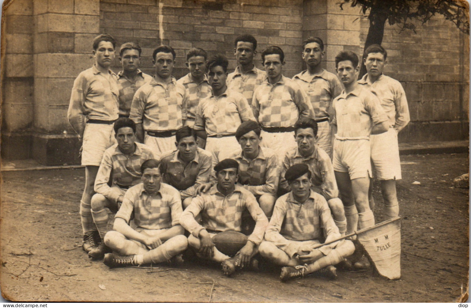 CP Carte Photo D&#039;&eacute;poque Photographie Vintage Tulle 19 &eacute;quipe Sport Rugby ? - Sports