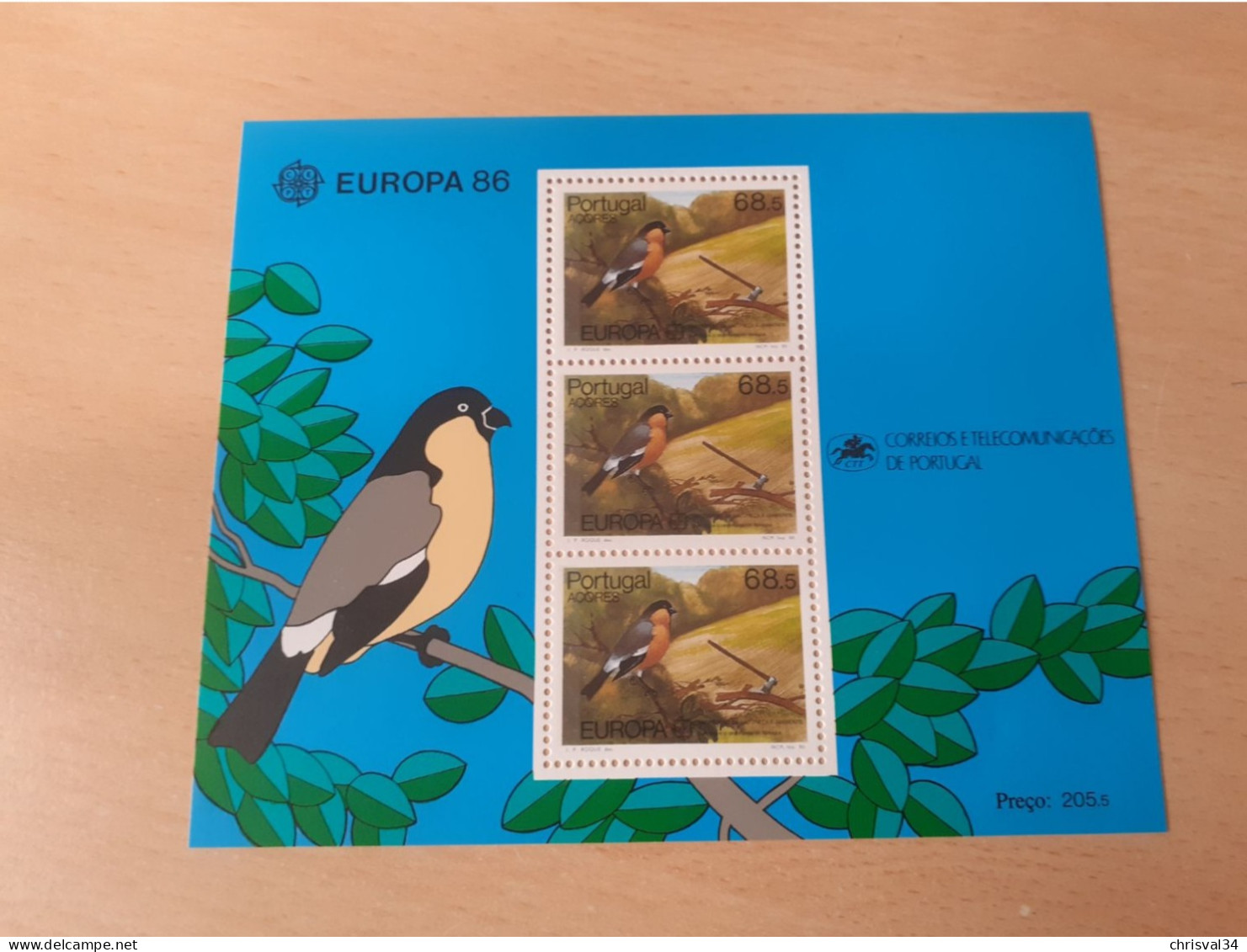 TIMBRES  ACORES  BLOC  FEUILLET  ANNEE   1986   N  7     NEUFS  LUXE** - Azoren