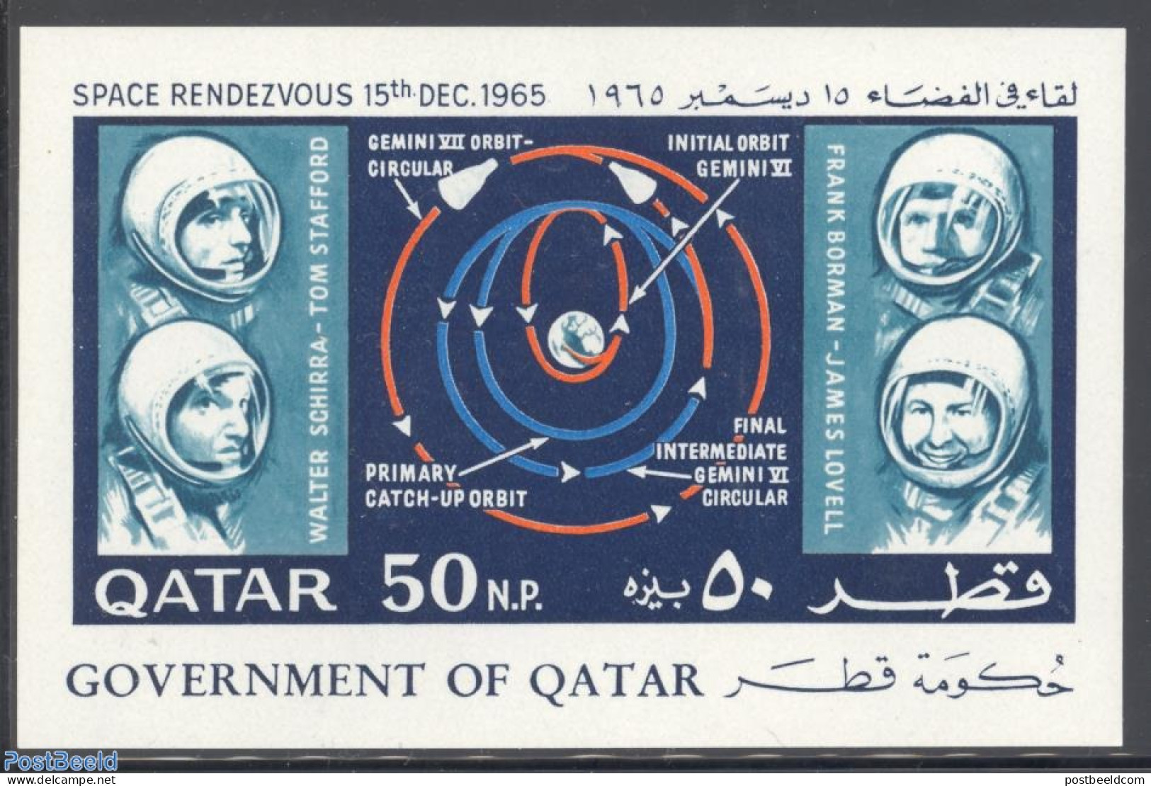 Qatar 1966 Space Exploration S/s, Mint NH, Transport - Space Exploration - Qatar