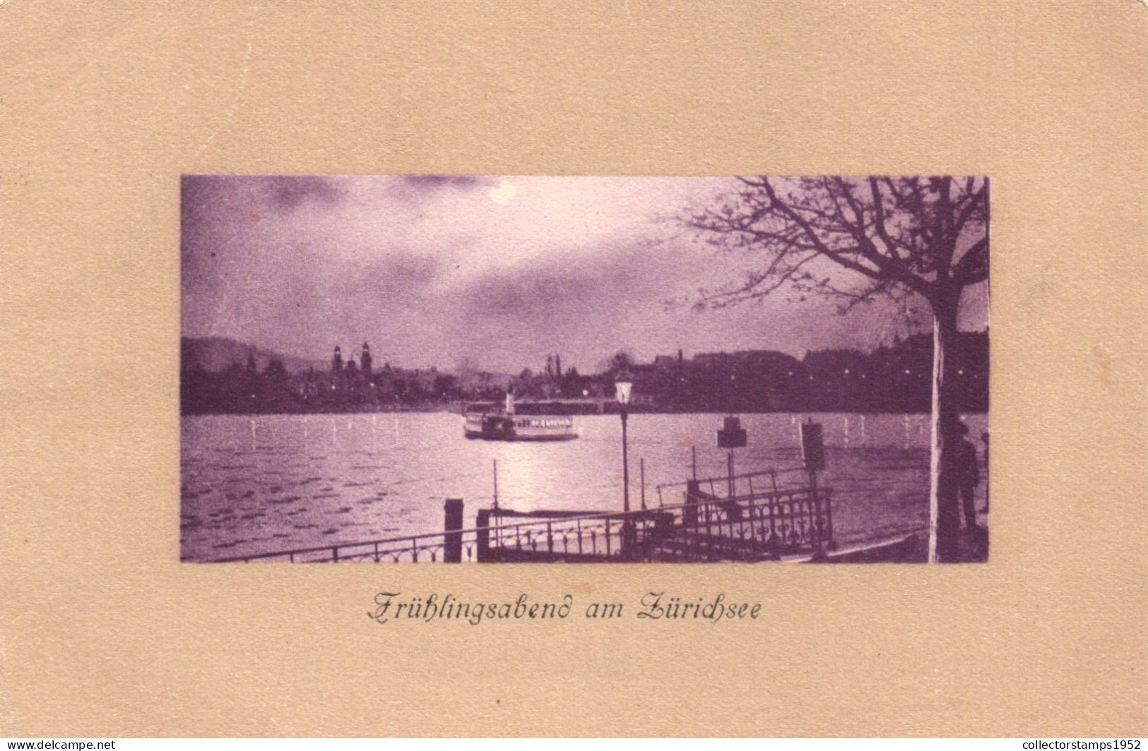 ZURICH, ZURICHSEE, LAKE, ARCHITECTURE, SHIP, MOON, SWITZERLAND, POSTCARD - Other & Unclassified