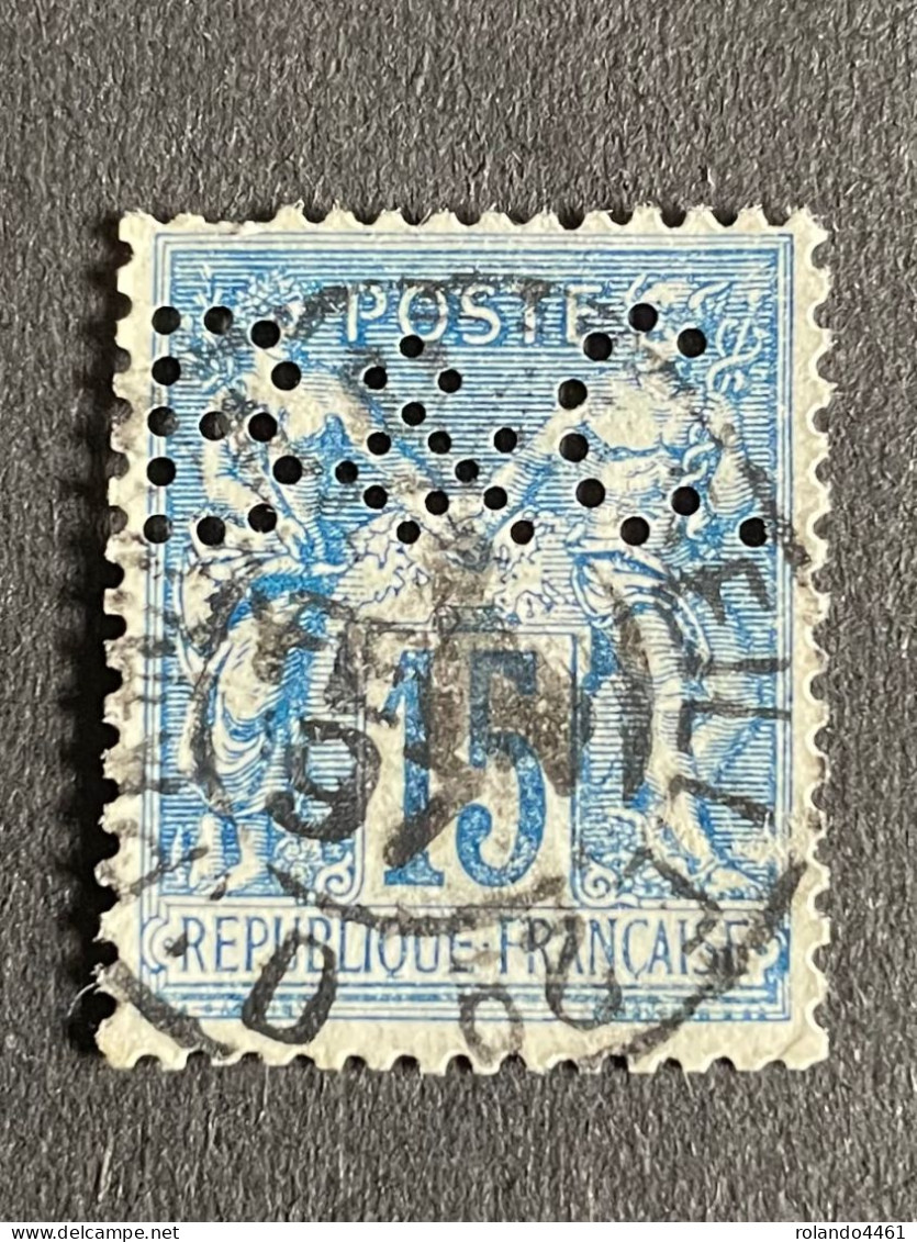 FRANCE B N° 90 Sage B&C 74 Indice 5 Perforé Perforés Perfins Perfin Superbe !! - Otros & Sin Clasificación