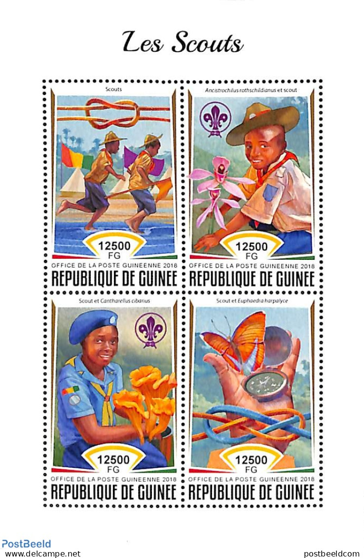 Guinea, Republic 2018 Scouting 4v M/s, Mint NH, Sport - Scouting - Autres & Non Classés