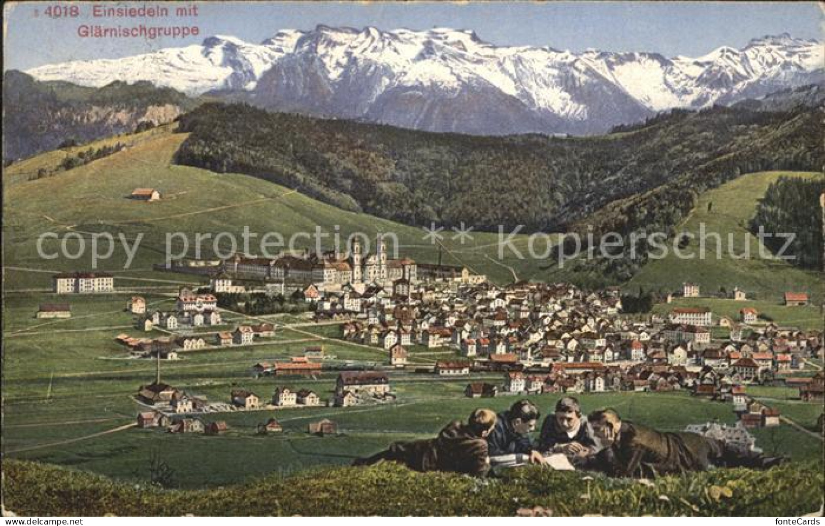 11776956 Einsiedeln SZ Totalansicht Mit Glaernischgruppe Einsiedeln - Other & Unclassified