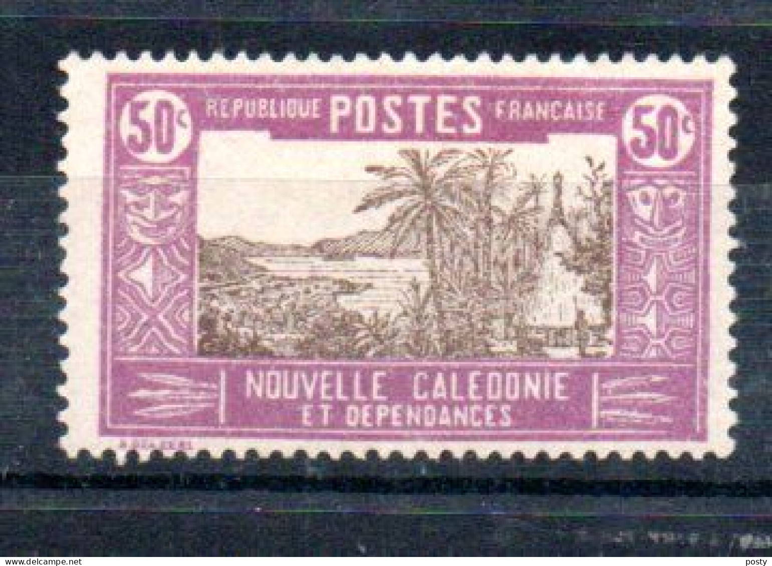 NOUVELLE CALEDONIE - NEW CALEDONIA - 50 Cents - 1928 - CASE DE CHEF INDIGENE - - Nuevos