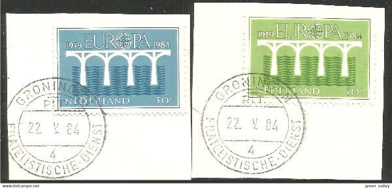 EU84-48b EUROPA CEPT 1984 Netherlands Pont Bridge Brücke Puente Brug Ponte FD PJ - Ponts