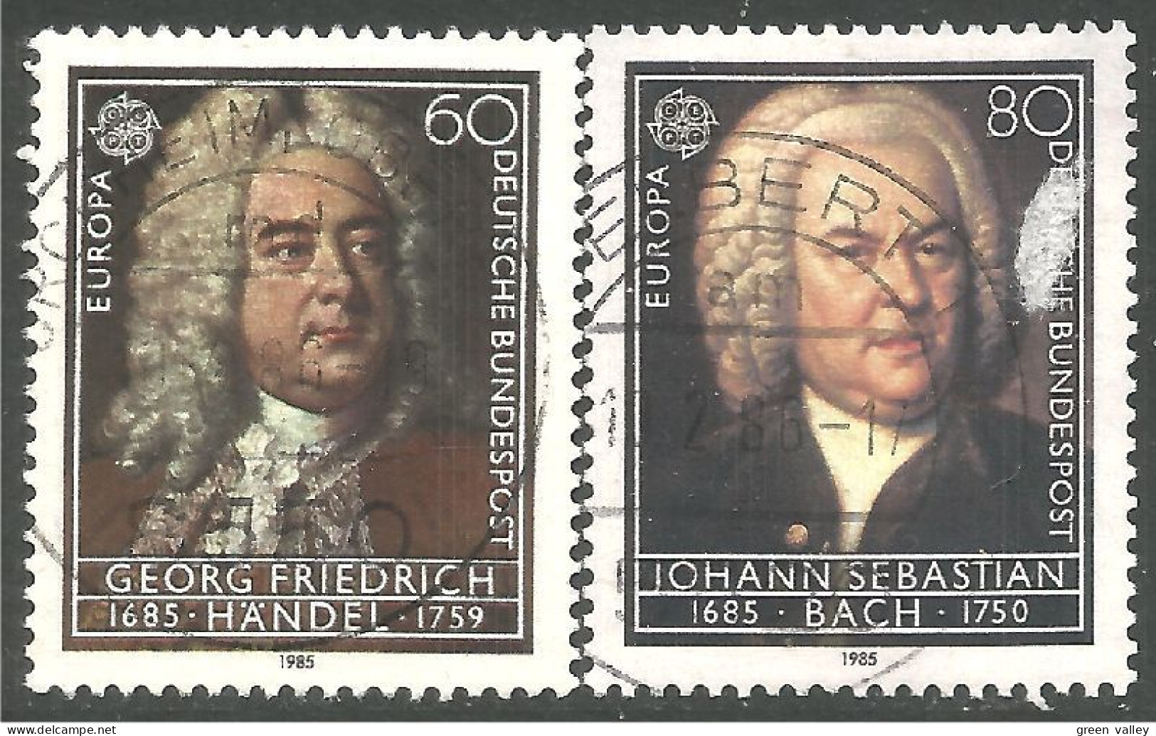 EU85-55c EUROPA CEPT 1985 Germany Johann Sebastian Bach Georg Friedrich Handel - Autres & Non Classés