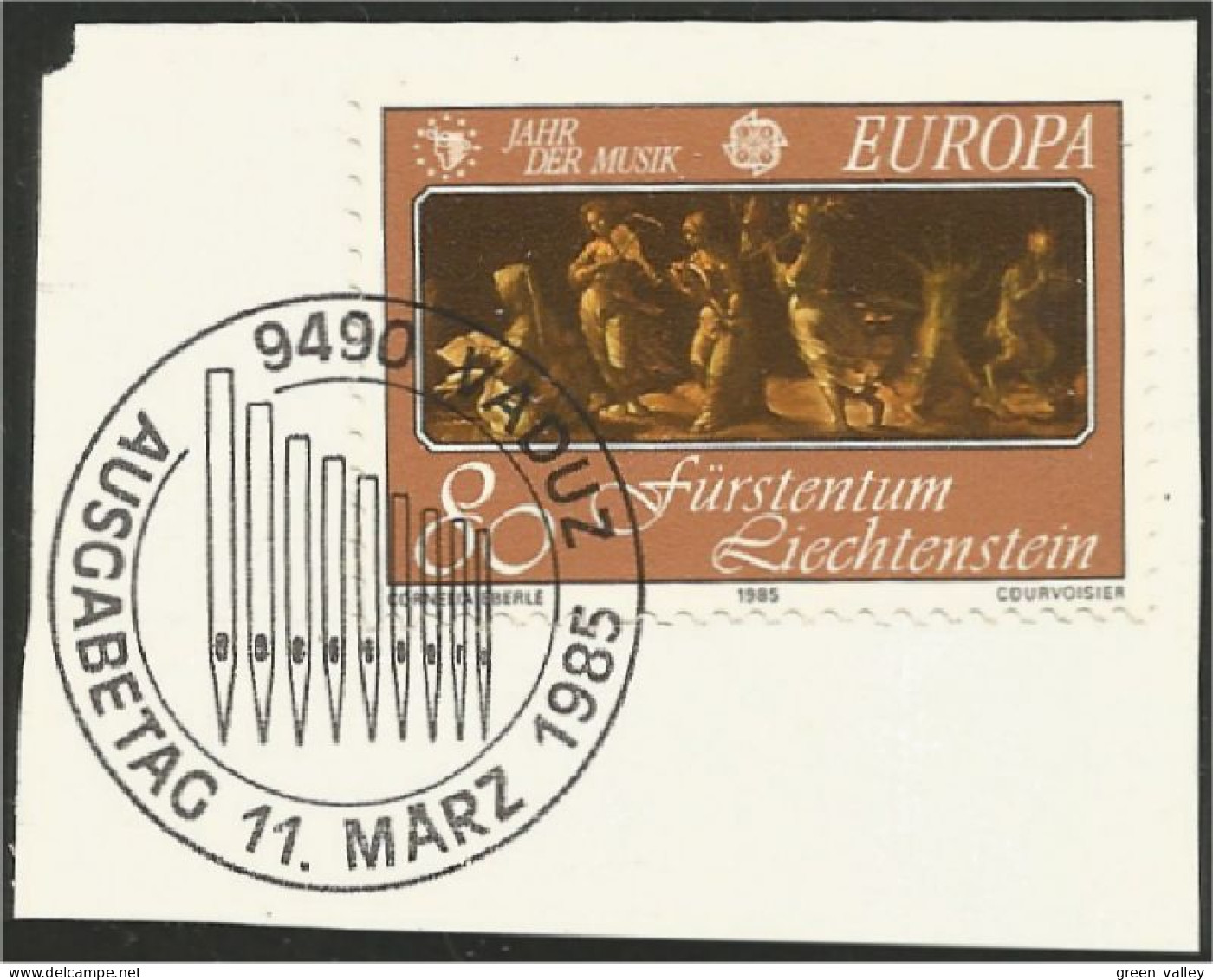 EU85-39c EUROPA CEPT 1985 Liechtenstein Painting Tableau Muses FD PJ - Musique