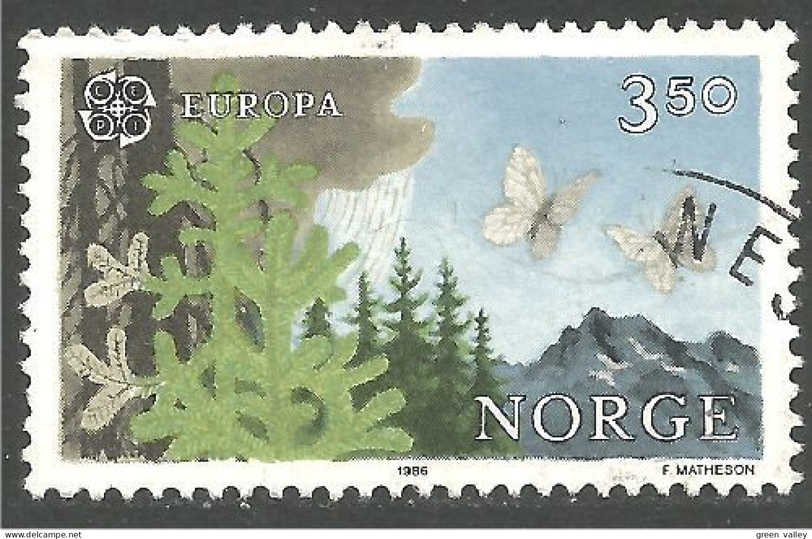 EU86-45 EUROPA CEPT 1986 Norway Butterfly - Butterflies