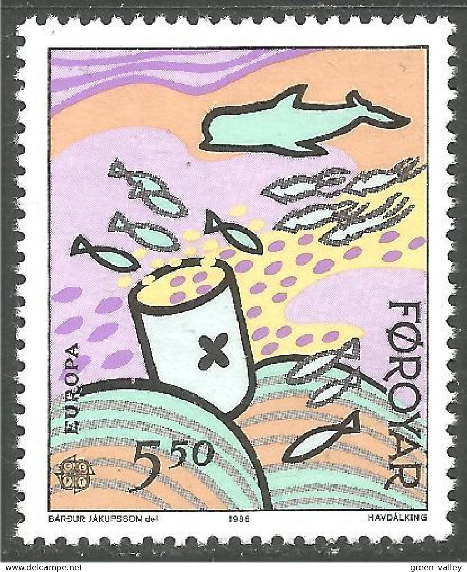 EU86-9a EUROPA CEPT 1986 Faroe Foroyar Poissons Fish Baleine Whale MNH ** Neuf SC - 1986