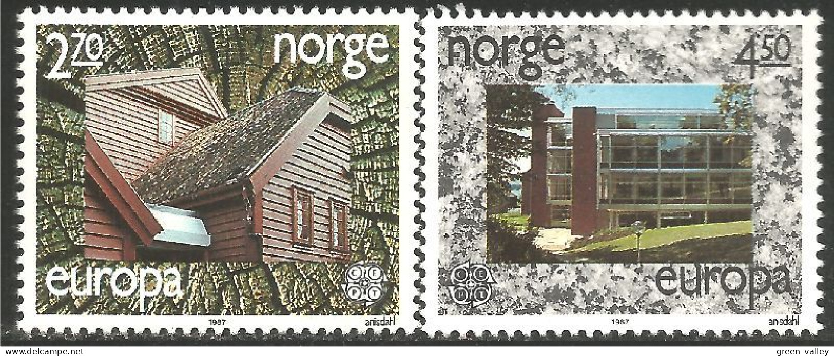 EU87-21b EUROPA-CEPT 1987 Norway Architecture Moderne MNH ** Neuf SC - Nuovi