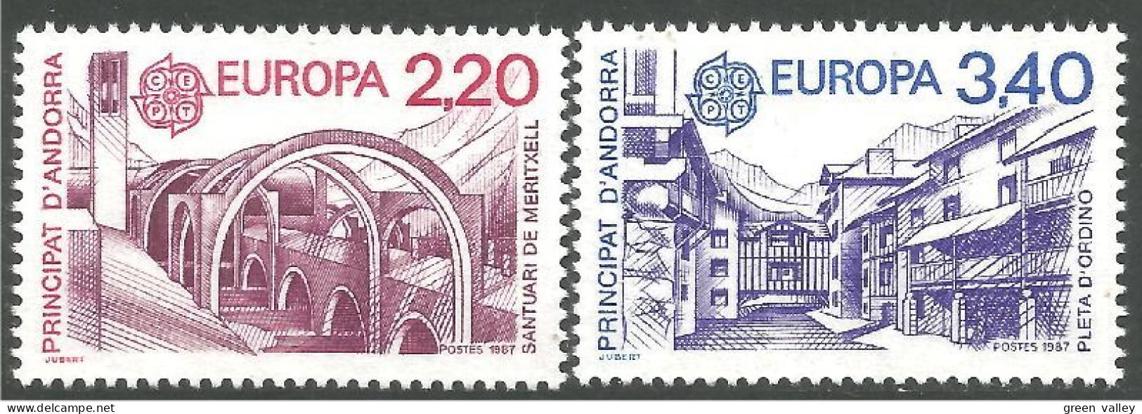 EU87-1d EUROPA-CEPT 1987 Andorre Meritxell Ordino MNH ** Neuf SC - Klöster