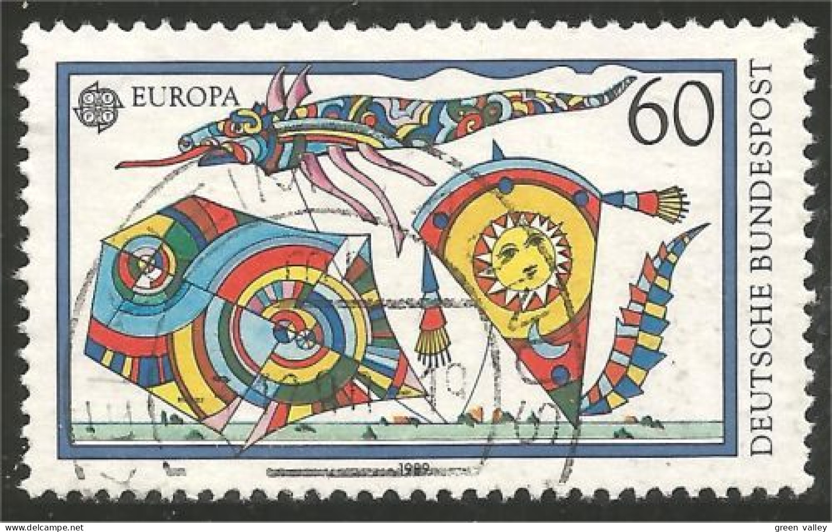 EU89-18d EUROPA-CEPT 1989 Germany Cerf-Volant Kite Jeux Enfants Children Games Kinderspiele - Gebraucht