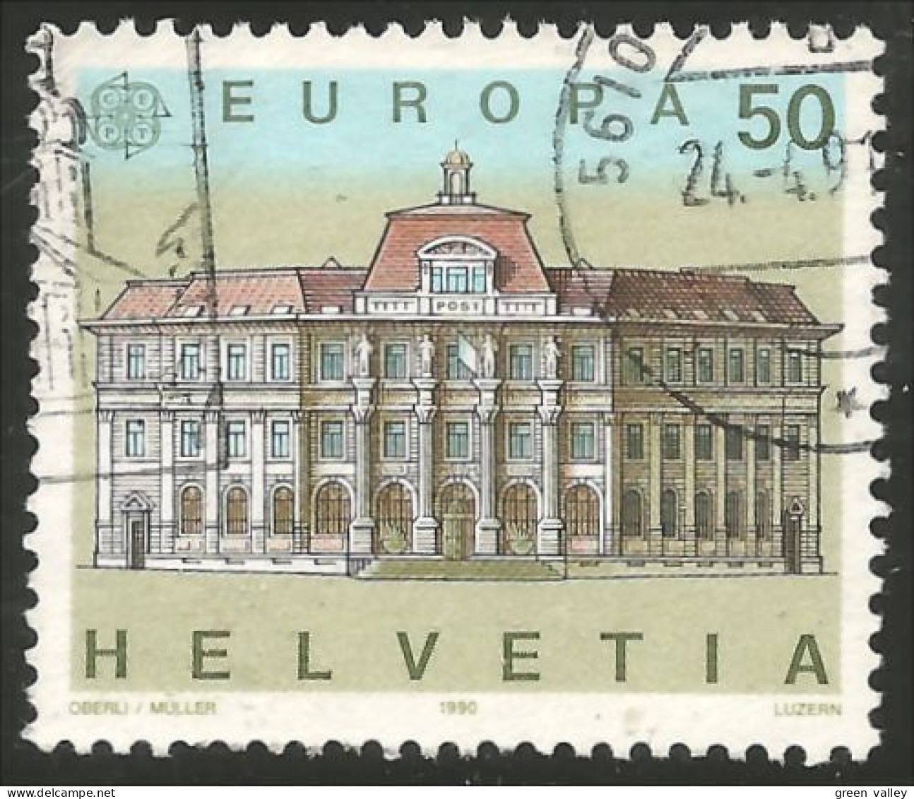 EU90-18c EUROPA-CEPT 1990 Switzerland Bureaux Postes Postal Houses - Altri & Non Classificati