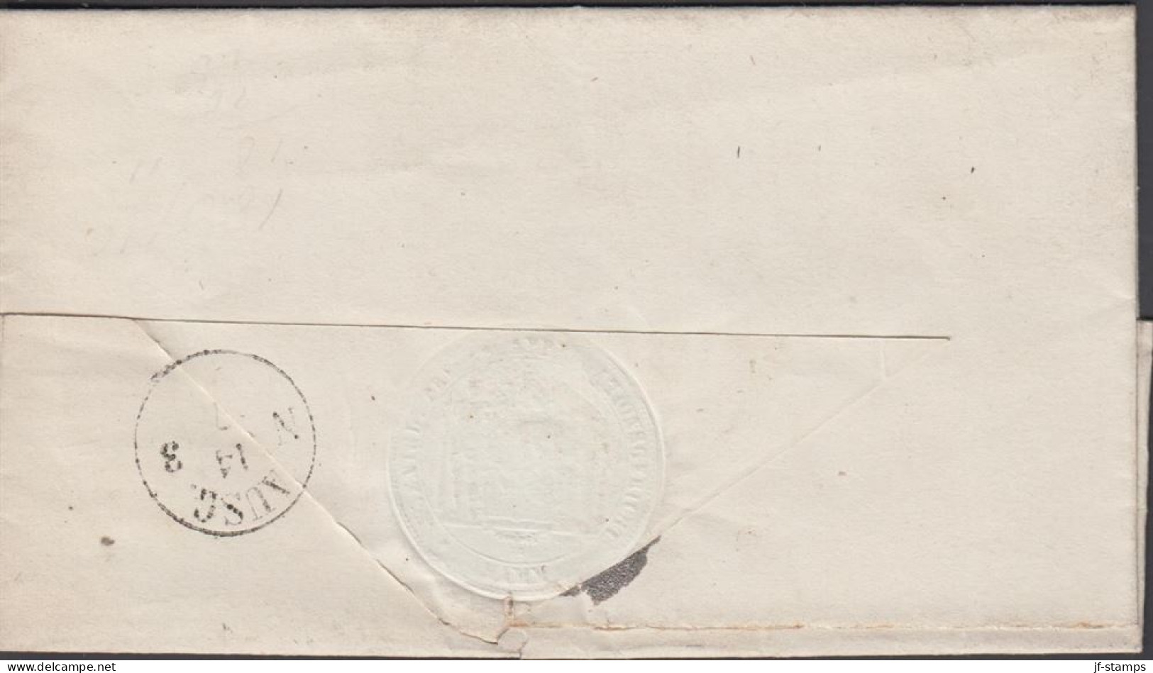 1855. DEUTSCHLAND. Fine Cover Cancelled HAMM 11/7 + The Unusual OVAL CANCEL Binge. Reverse Seal From GERIC... - JF436626 - Prephilately