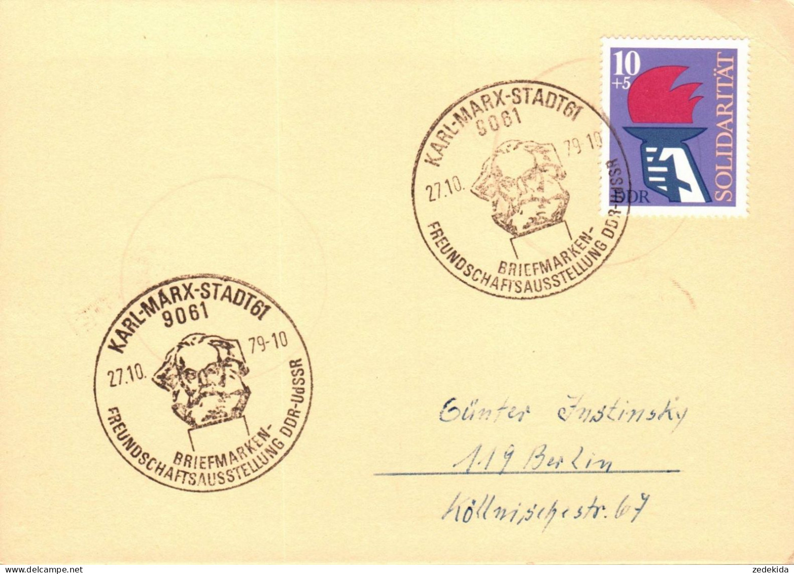 H2383 - Karl Marx Stadt Sonderstempel Ersttagsstempel - 1e Jour – FDC (feuillets)