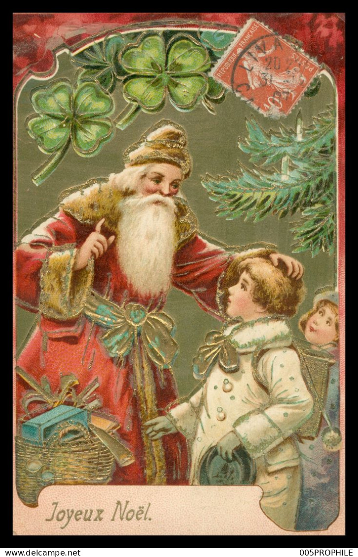 * CP GAUFREE * DOREE * DORURE * JOYEUX NOEL * SANTA CLAUS * ENFANTS * CADEAUX * 1907 - Santa Claus