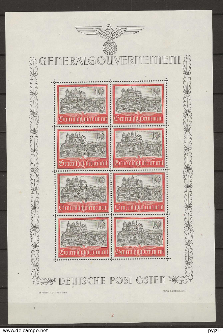 1944 MNH Generalgouvernement Mi 125 (formnr 2)  Postfris** - Gobierno General