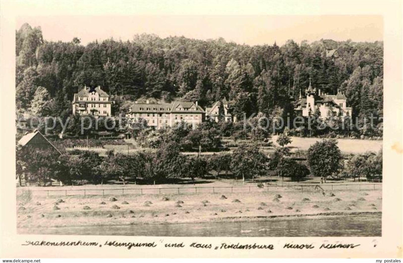 72699723 Rathen Saechsische Schweiz Diakonissenheim-Felsengrund Haus-Friedensbur - Rathen