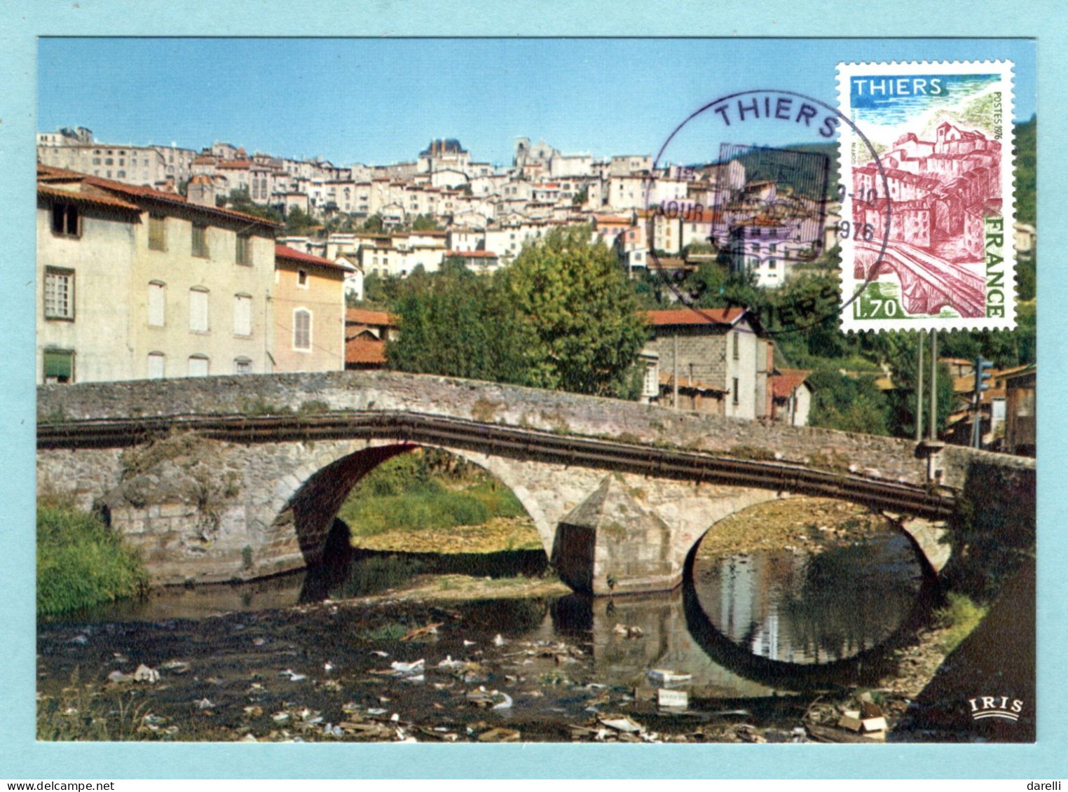 Carte Maximum 1976 - Thiers Le Pont Du Moutier - YT 1904 - 63 Thiers - 1970-1979