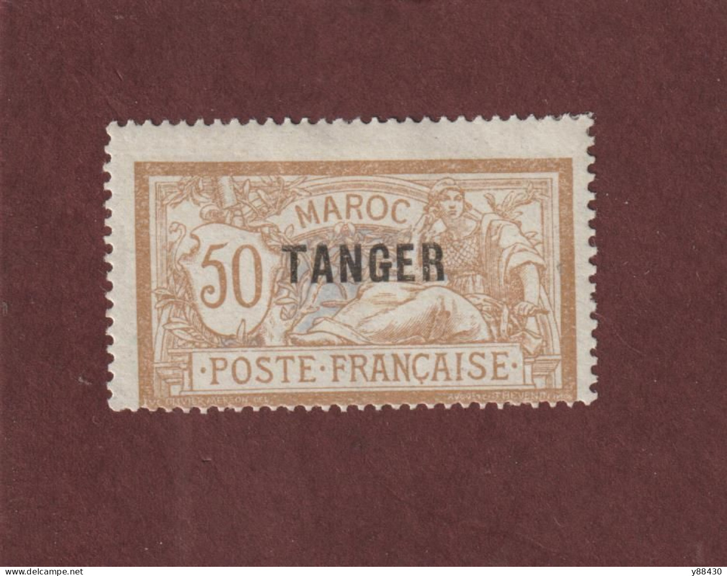 MAROC - TANGER - 93 De 1918/24 - Neuf * - Timbre Signé Au Dos - Type Merson - 50c. Brun Et Gris - 3 Scan - Unused Stamps